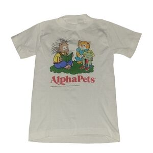Vintage Kids small Alpha Pets single  stitch tshirt